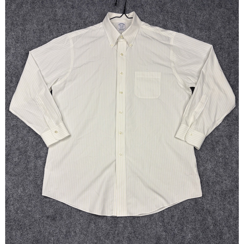 Brooks Brothers Regent Dress Shirt Mens 16.5 33 Non-Iron Supima Cotton Striped
